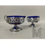Creamer &amp; Sugar Bowl Plater with Glass