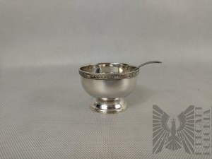 Plated Sugar Bowl with Spoon