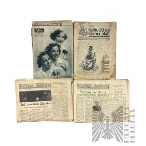 Set of Postwar and Prewar Newspapers - Polish &amp; German