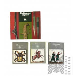 Set - book Caucasian Arms together with postcards with military Russian themes