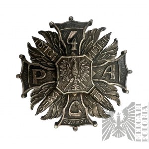 Odznak 4. ťažkého delostreleckého pluku Lodž - stará kópia
