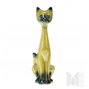 Vintage Figurine 1960s Porcelain Siamese Cat Jema Netherlands