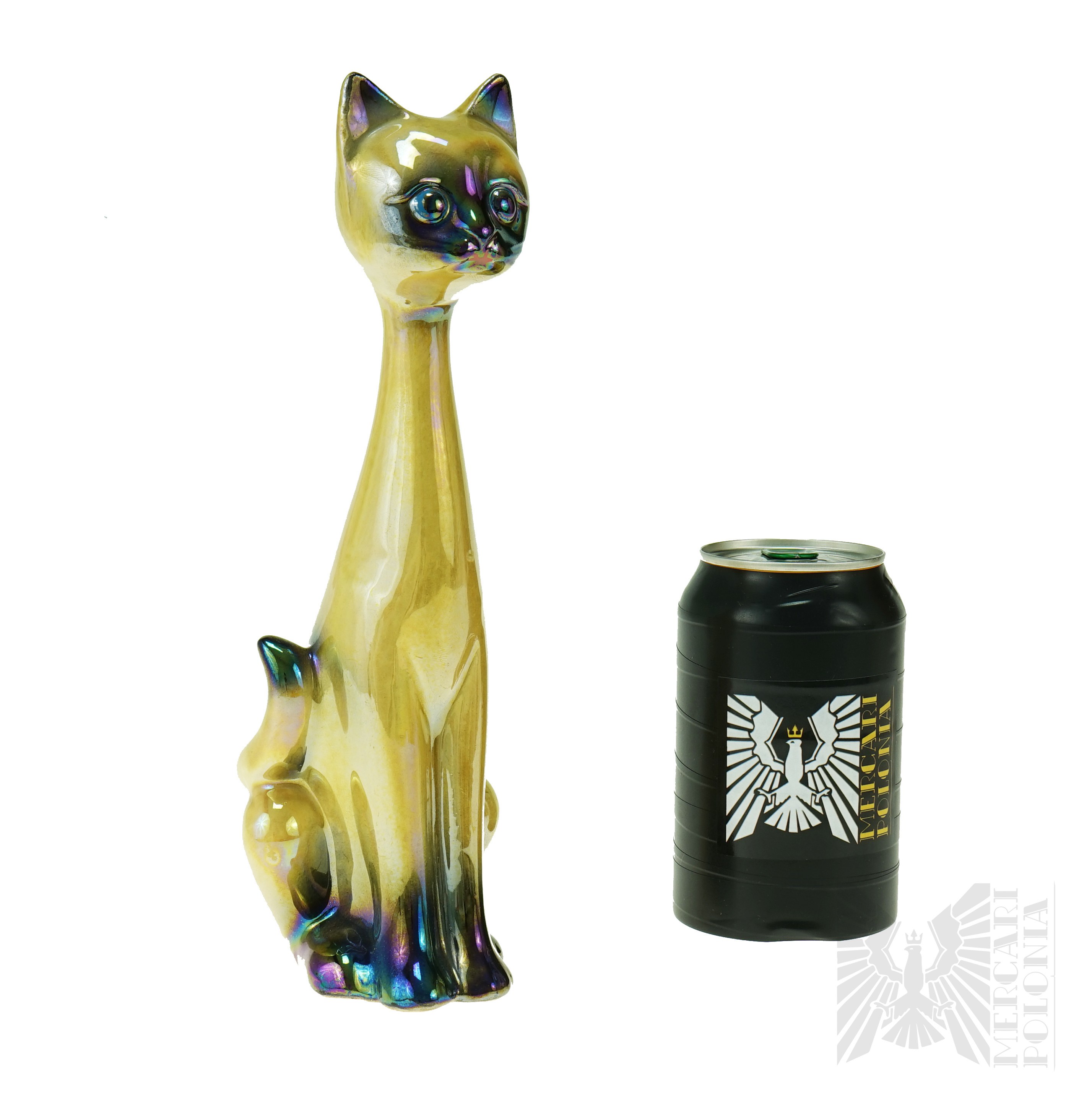 Vintage Figurine 1960s Porcelain Siamese Cat Jema Netherlands