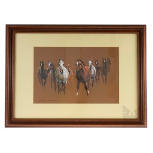 Krzysztof Jarocki (b.1959), Horses on the Run.