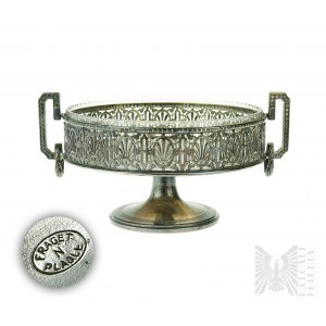 Fraget Warsaw - Silver-plated platter with glass insert