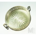 Fraget Warsaw - Silver-plated platter with glass insert