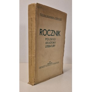 ANNUAL OF THE POLISH ACADEMY OF LITERATURE Edition 1937, mimo jiné o Mickiewiczovi Panu Tadeuszi