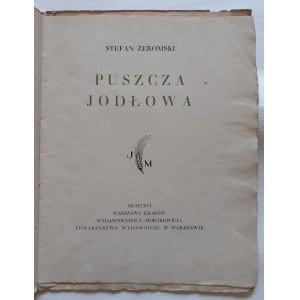 ŻEROMSKI Stefan - PUSZCZA JODŁOWA Wyd.1926