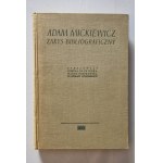 ADAM MICKIEWICZ ZARYS BIBLIOGRAFIE Vydání 1