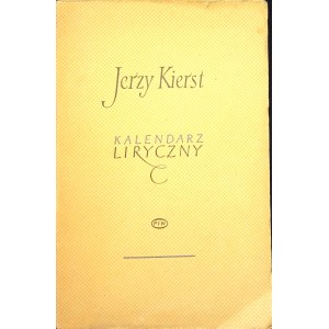 KIERST Jerzy - KALENDARZ LIRYCZNY Wydanie 1