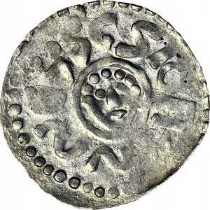 RR-, Bolesław III Krzywousty 1107-1138, denar wrocławski przed 1107, menniczy, nienotowana legenda, R8