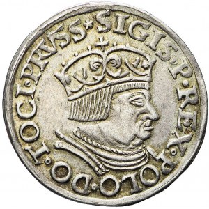 RR- Zygmunt I Stary, Trojak 1535, Gdańsk, R6