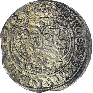 Stefan Batory, Grosz z TARCZAMI 1581, Ryga, R3