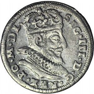 RR-, Zygmunt III Waza, Trojak 1590, z prasy walcowej