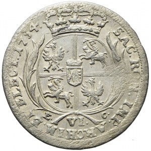 August III Sas, Szóstak 1754, Lipsk, rzadki