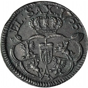 August III Sas, Grosz 1755 - cyfra 3