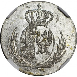 Księstwo Warszawskie, 5 groszy 1811, 'leżąca' wąska piątka,