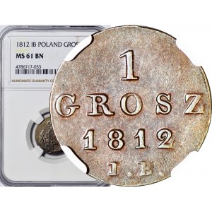 Księstwo Warszawskie, Grosz 1812 IB, menniczy