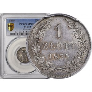 Wolne Miasto Kraków, 1 złoty 1835, R2