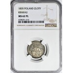 RR-, Wolne Miasto Kraków, 1 złoty 1835 PROOFLIKE