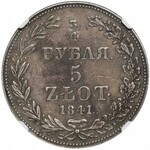Zabór Rosyjski, 5 złotych = 3/4 rubla 1841, Warszawa