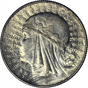 5 złotych 1934, Głowa, mennicza