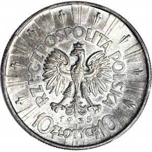 10 złotych 1935, Piłsudski, menniczy