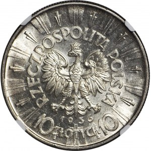 10 złotych 1936, Piłsudski, menniczy