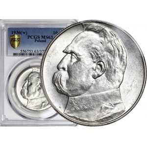 10 złotych 1936, Piłsudski, menniczy