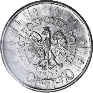 10 złotych 1936, Piłsudski, menniczy