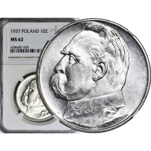 10 złotych 1937, Piłsudski, menniczy