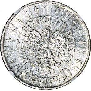 10 złotych 1937, Piłsudski, menniczy