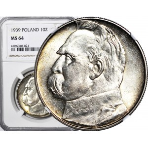 10 złotych 1939, Piłsudski, menniczy