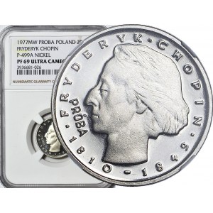 2000 złotych 1977, Fryderyk Chopin, PRÓBA dla złota, nikiel