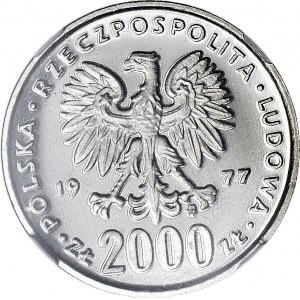 2000 złotych 1977, Fryderyk Chopin, PRÓBA dla złota, nikiel