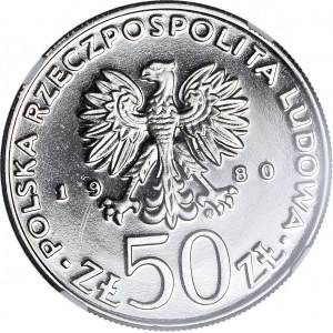 50 złotych 1979, B. Chrobry - napis u dołu, typ nie wprowadzony, PRÓBA, nikiel