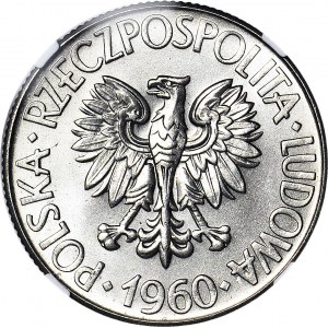 10 złotych 1960 Kościuszko, PRÓBA, nikiel