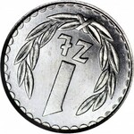 R-, 1 złoty 1984, DESTRUKT, ODWROTKA 195 stopni, rzadkie