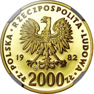 2.000 złotych 1982, Jan Paweł II, złoto, stempel lustrzany