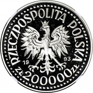 200.000 złotych 1993, K.Jagiellończyk PÓŁPOSTAĆ, PRÓBA, nikiel
