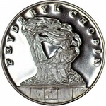 Komplet -. 3 szt. 100 000 zł 1990, Kościuszko, Chopin, Piłsudski, Ag 999, mały tryptyk