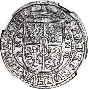 R-, Lenne Prusy Książęce, Jerzy Wilhelm, Ort 1622, Królewiec, półpostać z hełmem