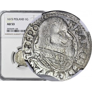 R-, Pomorze, Biskupstwo Kamieńskie, Franciszek, Grosz 1615