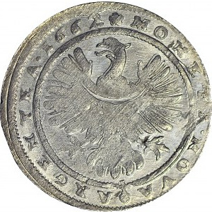 R-, Śląsk, Księstwo Legnicko-Brzesko-Wołowskie, Ludwik Legnicki, 15 krajcarów 1662, Brzeg, mennicze