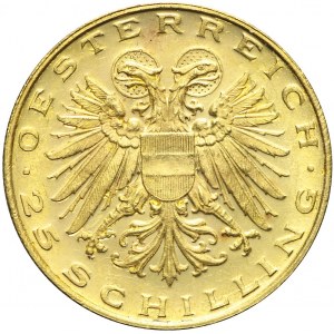 Austria, Republika, 25 szylingów 1937, Św. Leopold, rzadkie