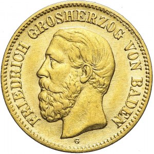 Niemcy, Badenia, 5 marek 1877 G, Fryderyk I, rzadkie