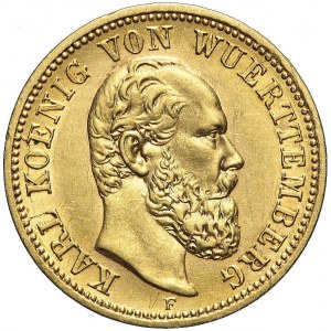 Niemcy, Wirtembergia, 5 marek 1877 F, Karol I