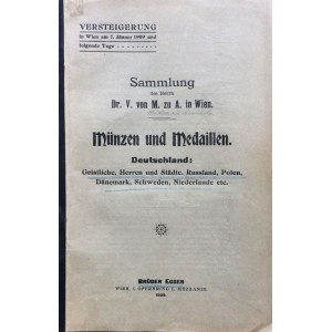 Katalog aukcji firmy Egger, Wiedeń 1909