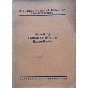 Katalog aukcyjny Otto Helbing „Sammlung Alfred del Strother Baden-Baden” z 14 lutego 1921 r.