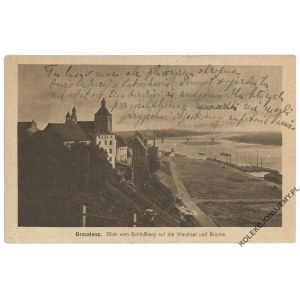 [GRUDZIEDZ Military Group Pomerania] Graudenz. Blick vom Schloßberg aud die Weichsel und Brücke